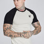 SikSilk - Ecru Black Raglan T-Shirt